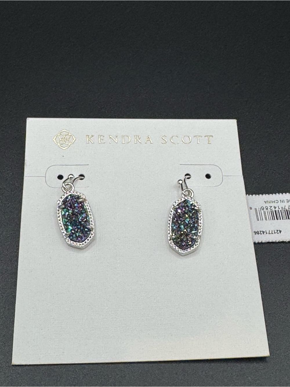 Kendra Scott Iridescent Druzy Lee Small Drop Earrings - Multicolor